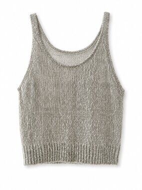 Splendid Metallic Open-Knit Tank Top S NWT